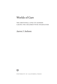 Imagen de portada: Worlds of Care 1st edition 9780520379855