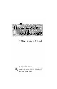 Cover image: A Handmade Wilderness 9780395860229