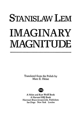 Imagen de portada: Imaginary Magnitude 9780544310612