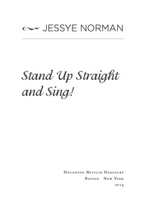 Imagen de portada: Stand Up Straight and Sing! 9780544484054