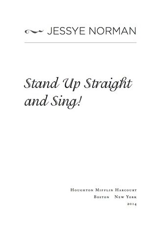 Cover image: Stand Up Straight and Sing! 9780544484054