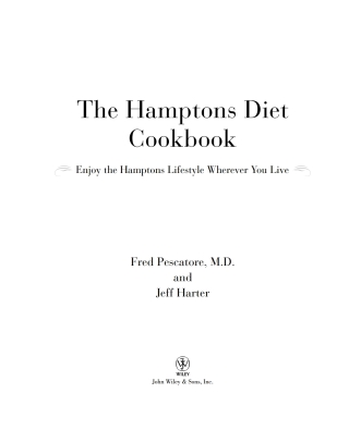 Cover image: The Hamptons Diet Cookbook 9780471792154