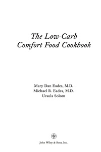 Imagen de portada: The Low-Carb Comfort Food Cookbook 9780471454052