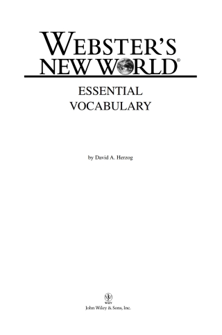 Cover image: Webster's New World Essential Vocabulary 9780764571657