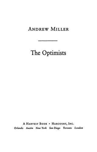 Cover image: The Optimists 9780156030557