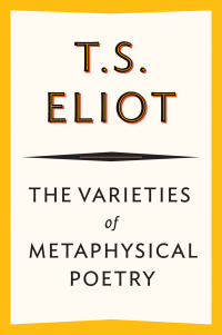 Imagen de portada: The Varieties of Metaphysical Poetry 9780544358379