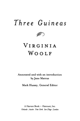 Cover image: Three Guineas (annotated) 9780156031639