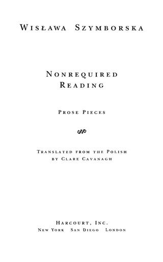 Cover image: Nonrequired Reading 9780544618855