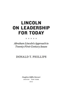Imagen de portada: Lincoln on Leadership for Today 9780544814646