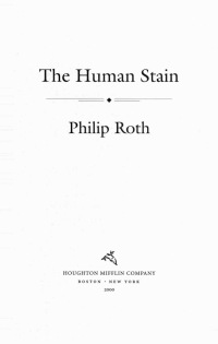 Cover image: The Human Stain 9780547345031