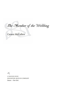 Cover image: The Member Of The Wedding 9780618492398