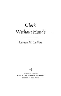 Cover image: Clock Without Hands 9780395929735