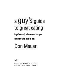 Cover image: A Guy's Guide To Great Eating 9780395915363