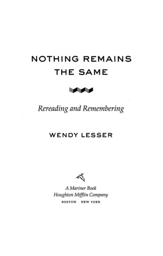 Cover image: Nothing Remains the Same 9780618340811