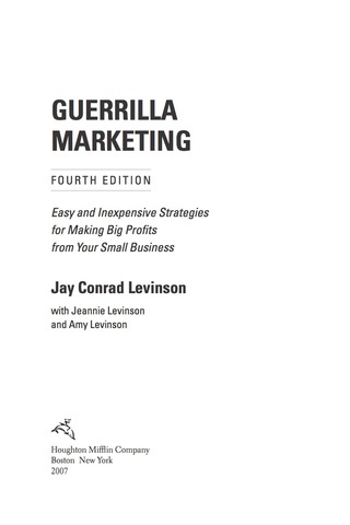 Cover image: Guerrilla Marketing 4th edition 9780618785919