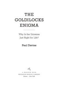 Imagen de portada: The Goldilocks Enigma 9780547348469