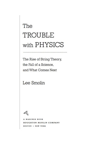 Cover image: The Trouble With Physics 9780618918683