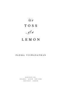 Cover image: The Toss of a Lemon 9780547247878