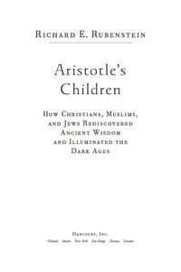Cover image: Aristotle's Children 9780156030090