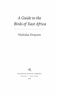 Imagen de portada: A Guide to the Birds of East Africa 9780547391588