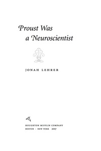 Immagine di copertina: Proust Was a Neuroscientist 9780547394282