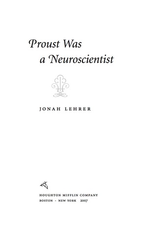 Cover image: Proust Was a Neuroscientist 9780547394282