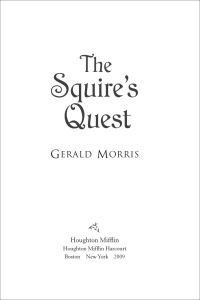 Cover image: The Squire's Quest 9780547414997