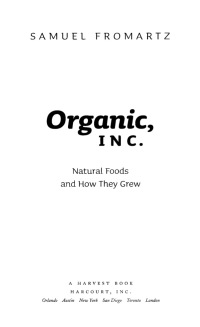 Cover image: Organic, Inc. 9780547416007