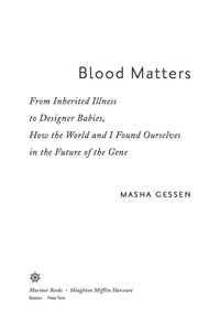 Cover image: Blood Matters 9780156033312