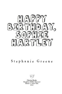Cover image: Happy Birthday, Sophie Hartley 9780547550251