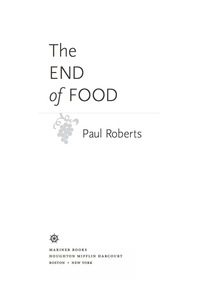 Imagen de portada: The End Of Food 9780547085975