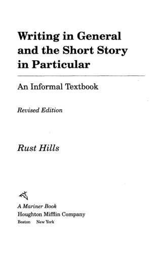 Cover image: Writing in General and the Short Story in Particular 9780547526300