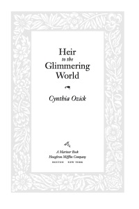 Omslagafbeelding: Heir to the Glimmering World 9780618618804