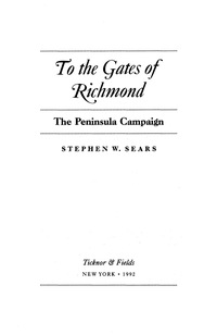 Imagen de portada: To the Gates of Richmond 9780618127139