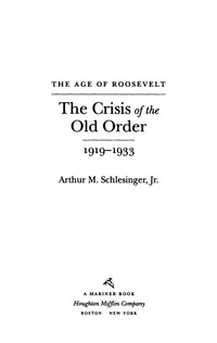 Imagen de portada: The Crisis Of The Old Order 9780618340859