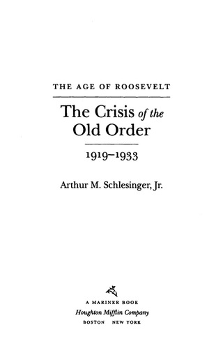 Cover image: The Crisis Of The Old Order 9780618340859