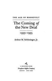 Cover image: The Coming of the New Deal 9780618340866