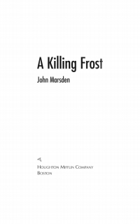Cover image: A Killing Frost 9780395837351