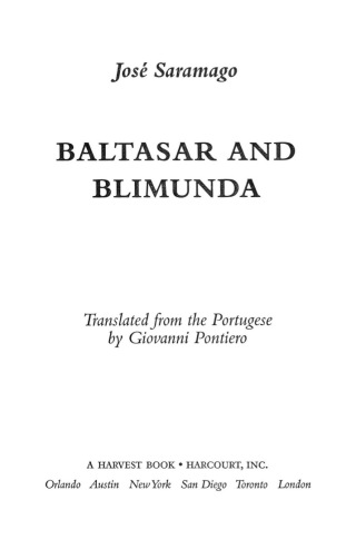 صورة الغلاف: Baltasar and Blimunda 9780547537177