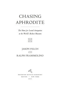 Cover image: Chasing Aphrodite 9780151015016