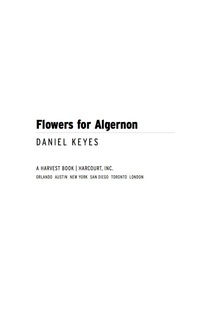 Cover image: Flowers for Algernon 9780156030304