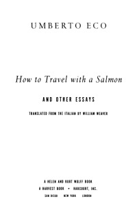 Cover image: How to Travel with a Salmon 9780156001250