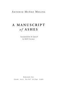 Titelbild: A Manuscript of Ashes 9780151014101