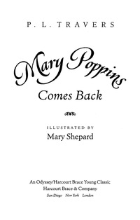 Cover image: Mary Poppins Comes Back 9780544439573