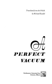 Cover image: A Perfect Vacuum 9780547543758