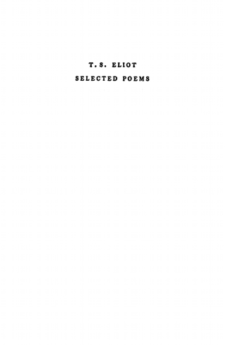 Cover image: Selected Poems 9780156806473