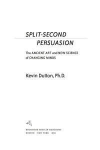 Cover image: Split-Second Persuasion 9780547545233