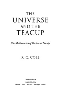 Cover image: The Universe and the Teacup 9780156006569