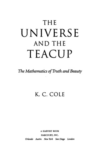 Cover image: The Universe And The Teacup 9780156006569