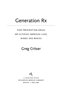 Cover image: Generation Rx 9780618773565